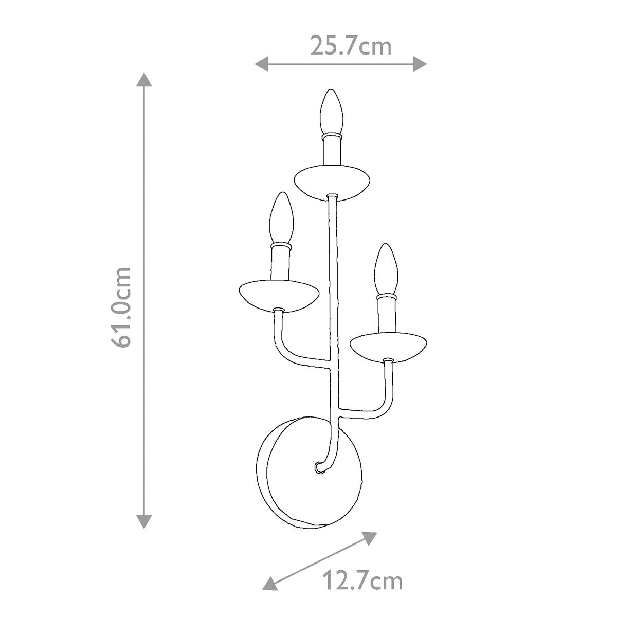 Feiss Annie 3 Light Wall Light - Plaster White