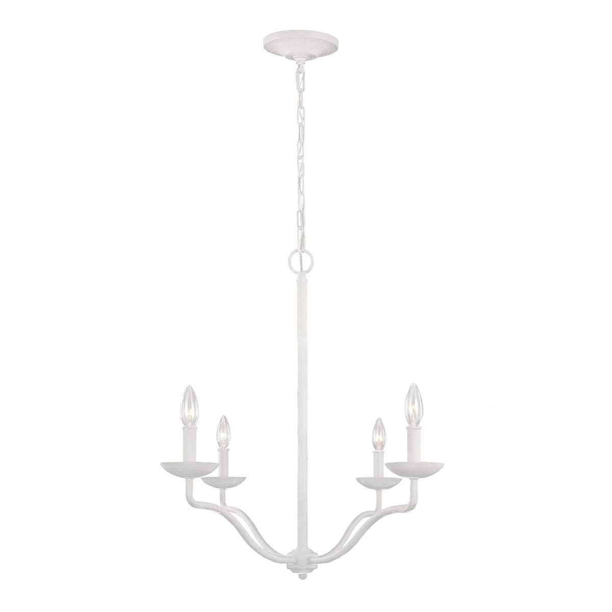 Feiss Annie 4 Light Chandelier - Plaster White