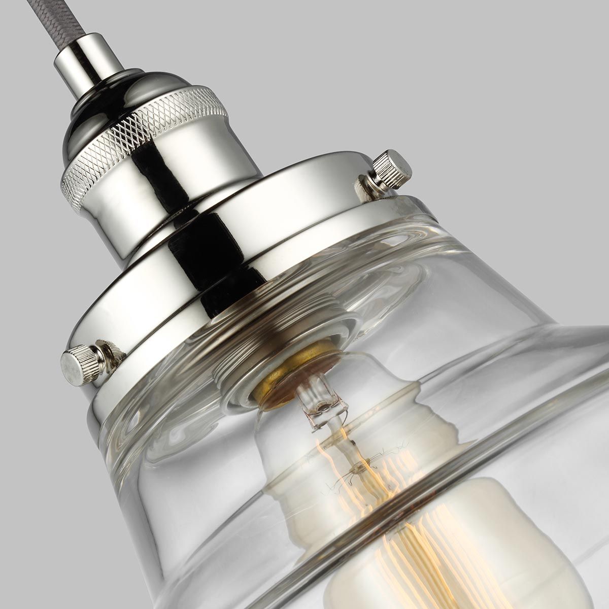 Feiss Baskin Single Pendant - Polished Nickel