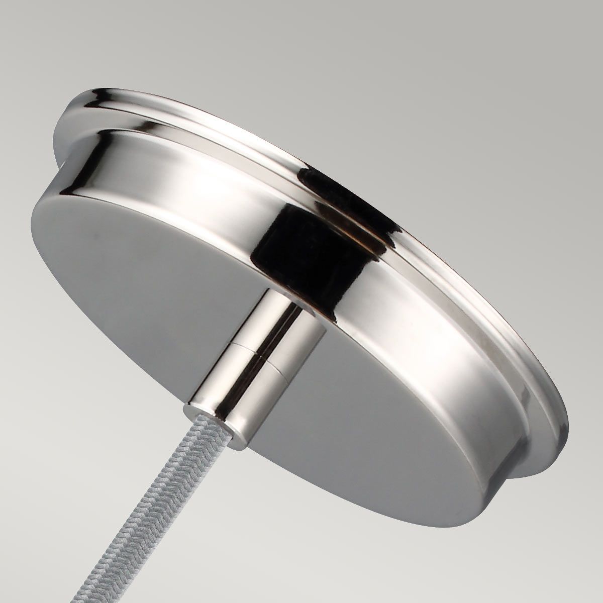 Feiss Baskin Rounded Single Pendant - Polished Nickel