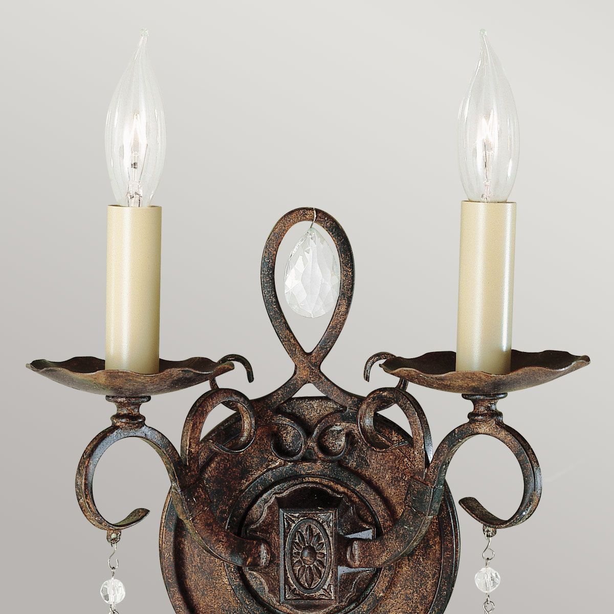 Feiss Chateau 2 Light Wall Light - Mocha Bronze