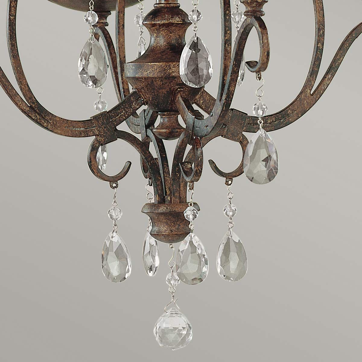 Feiss Chateau 4 Light Chandelier - Mocha Bronze