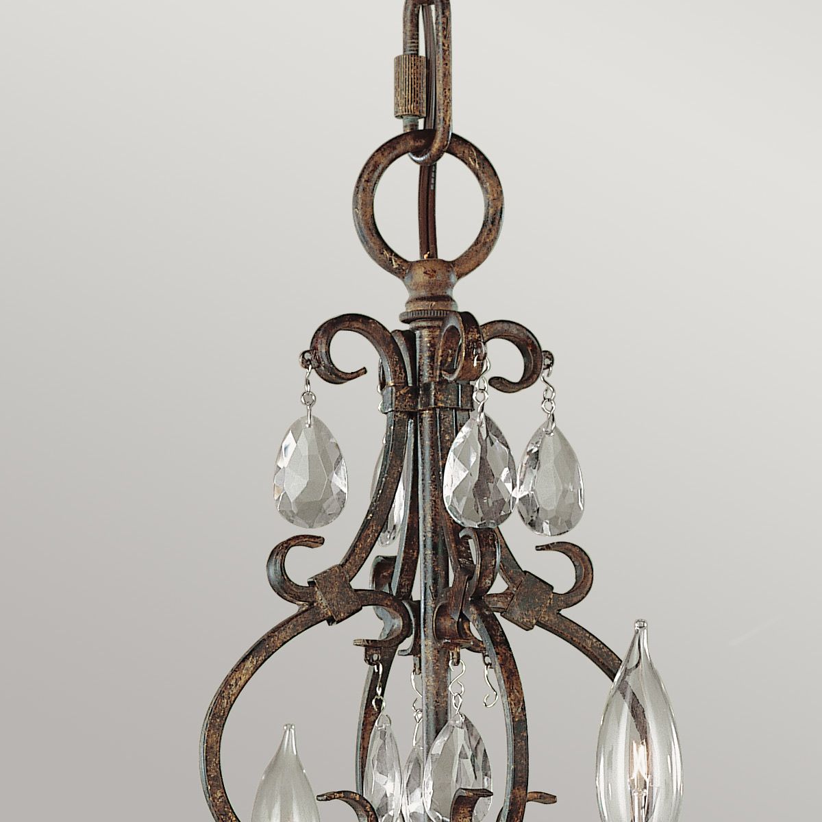 Feiss Chateau 4 Light Chandelier - Mocha Bronze