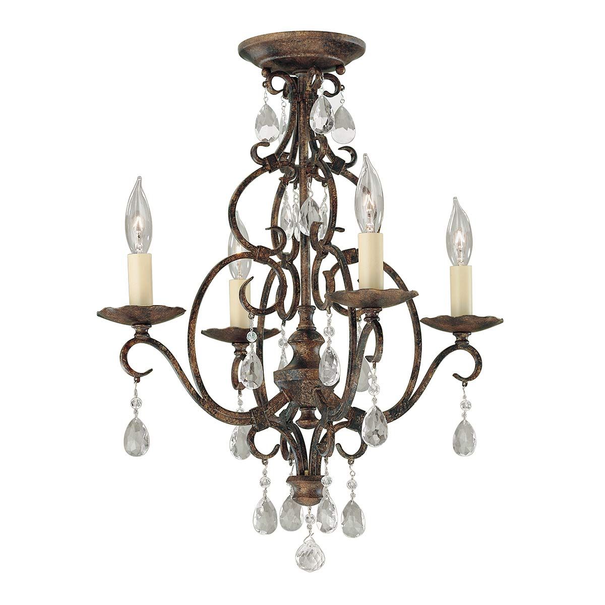 Feiss Chateau 4 Light Chandelier - Mocha Bronze