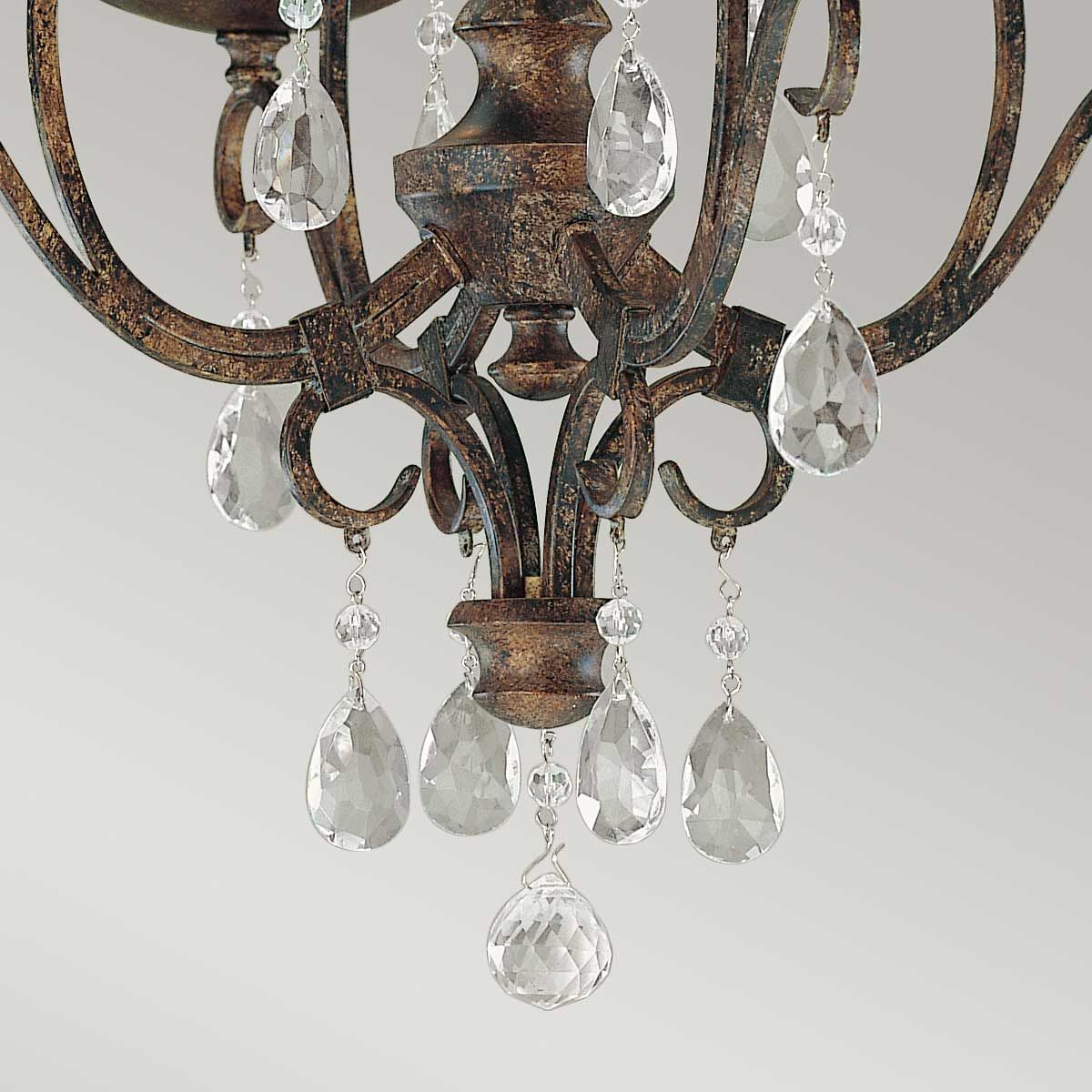 Feiss Chateau 4 Light Chandelier - Mocha Bronze