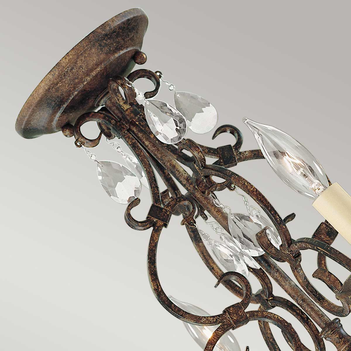 Feiss Chateau 4 Light Chandelier - Mocha Bronze