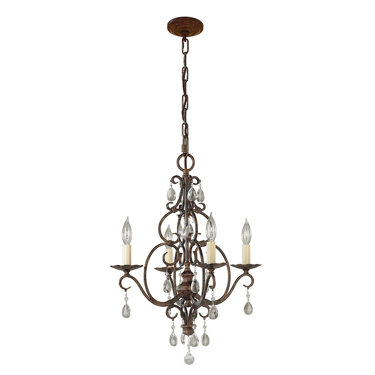 Feiss Chateau 4 Light Chandelier - Mocha Bronze
