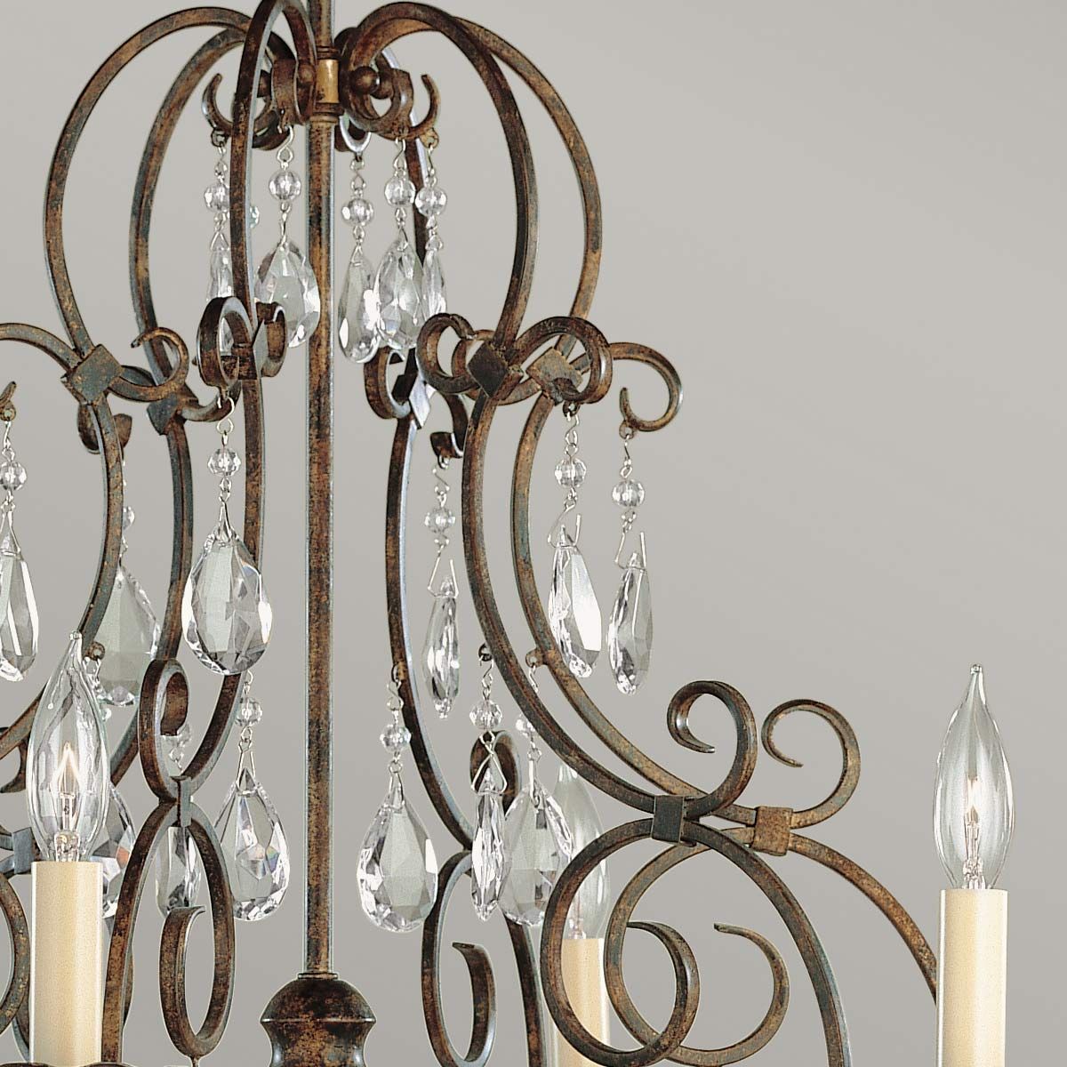 Feiss Chateau 6 Light Chandelier - Mocha Bronze