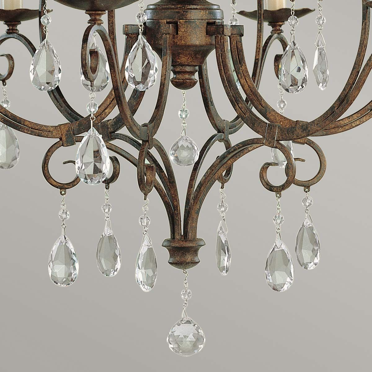 Feiss Chateau 6 Light Chandelier - Mocha Bronze