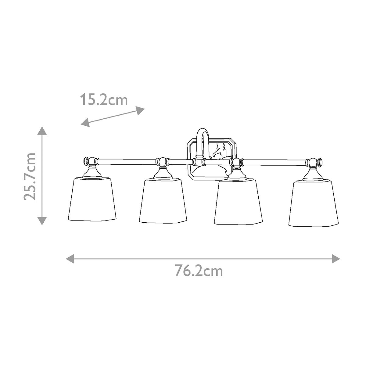 Feiss Concord 4 Light Above Mirror Bathroom Light - Polished Chrome