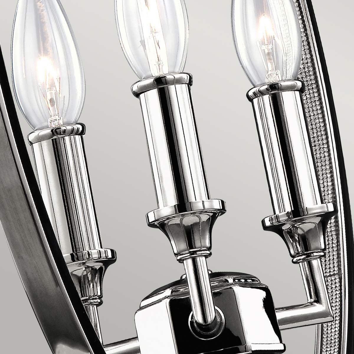 Feiss Corinne 3 Light Medium Pendant - Polished Nickel