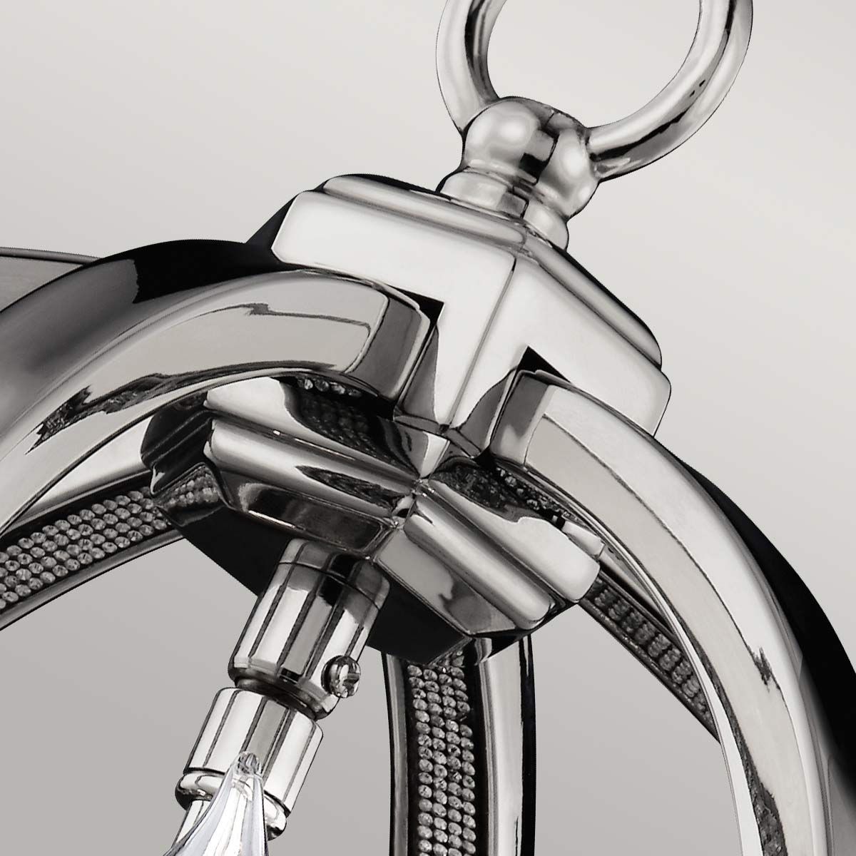 Feiss Corinne 3 Light Small Pendant - Polished Nickel