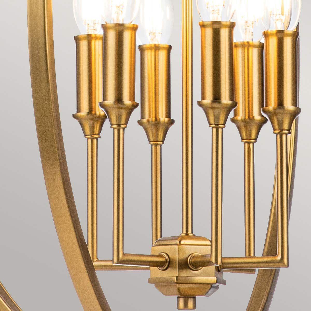 Feiss Corinne 6 Light Pendant - Burnished Brass