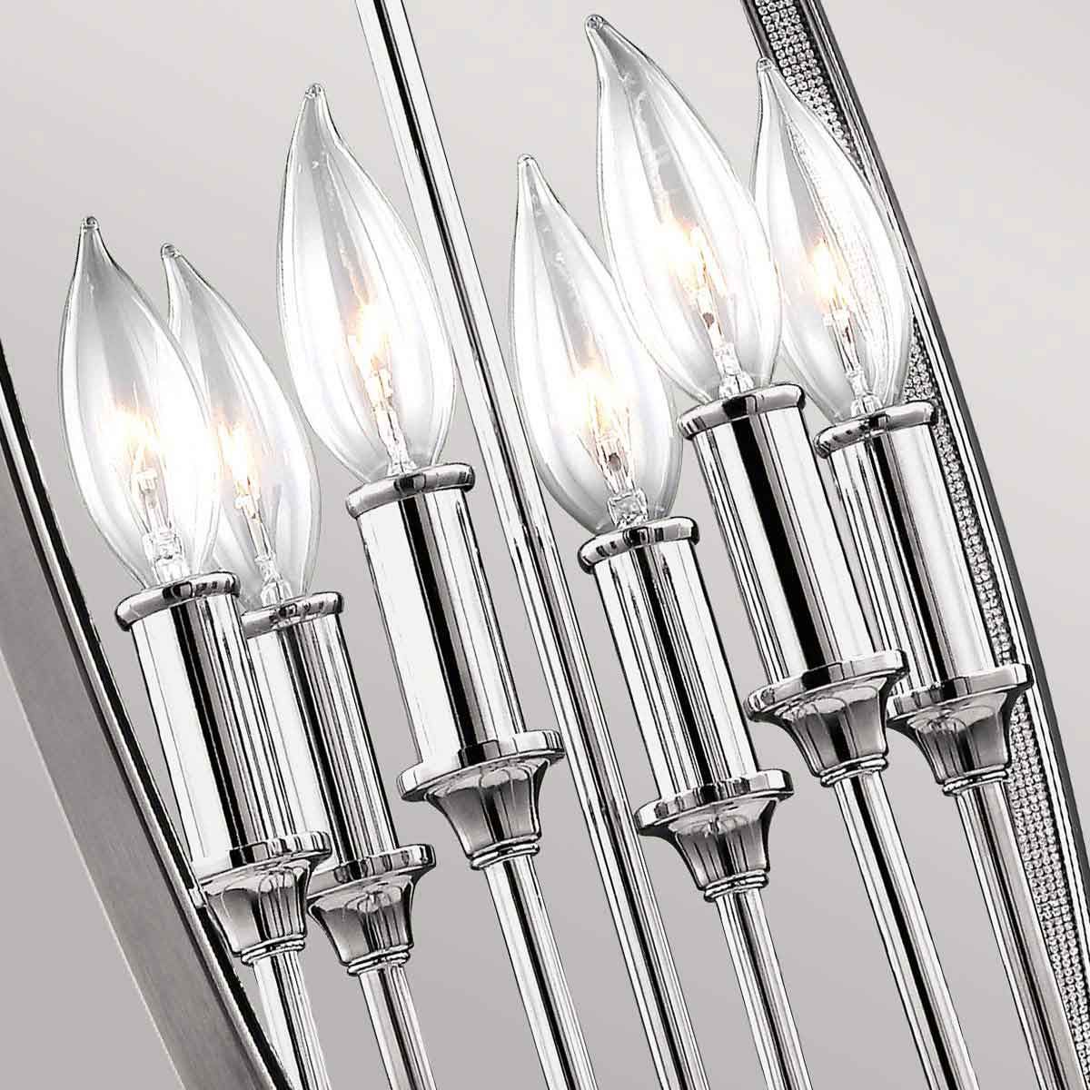 Feiss Corinne 6 Light Pendant - Polished Nickel