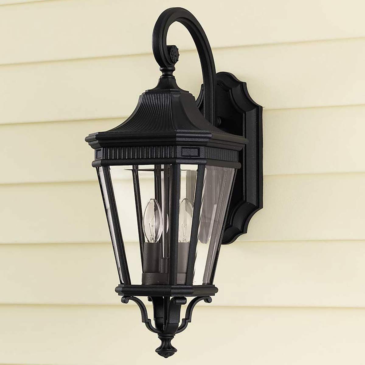 Feiss Cotswold Lane 2 Light Medium Wall Lantern - Black