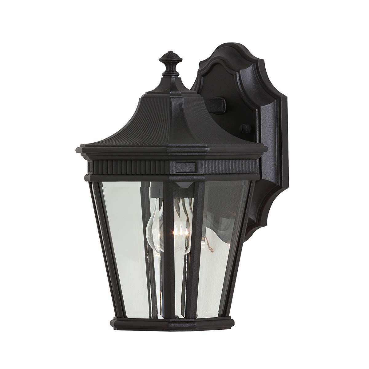 Feiss Cotswold Lane Single Small Wall Lantern - Black