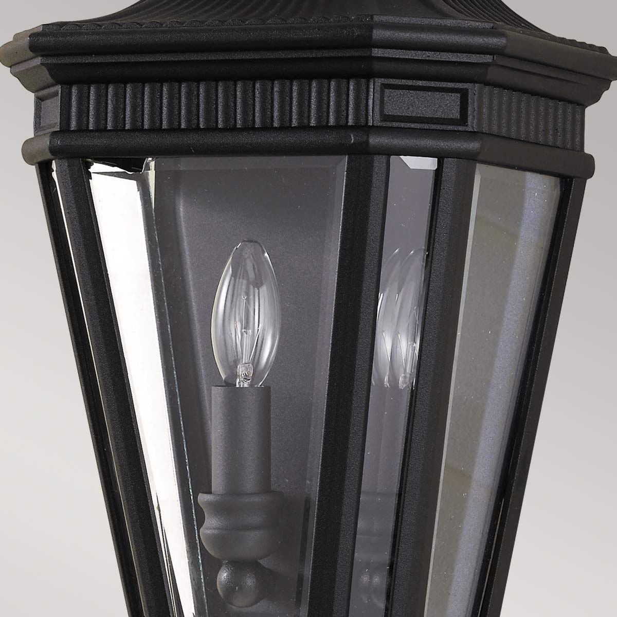 Feiss Cotswold Lane 2 Light Half Wall Lantern - Black