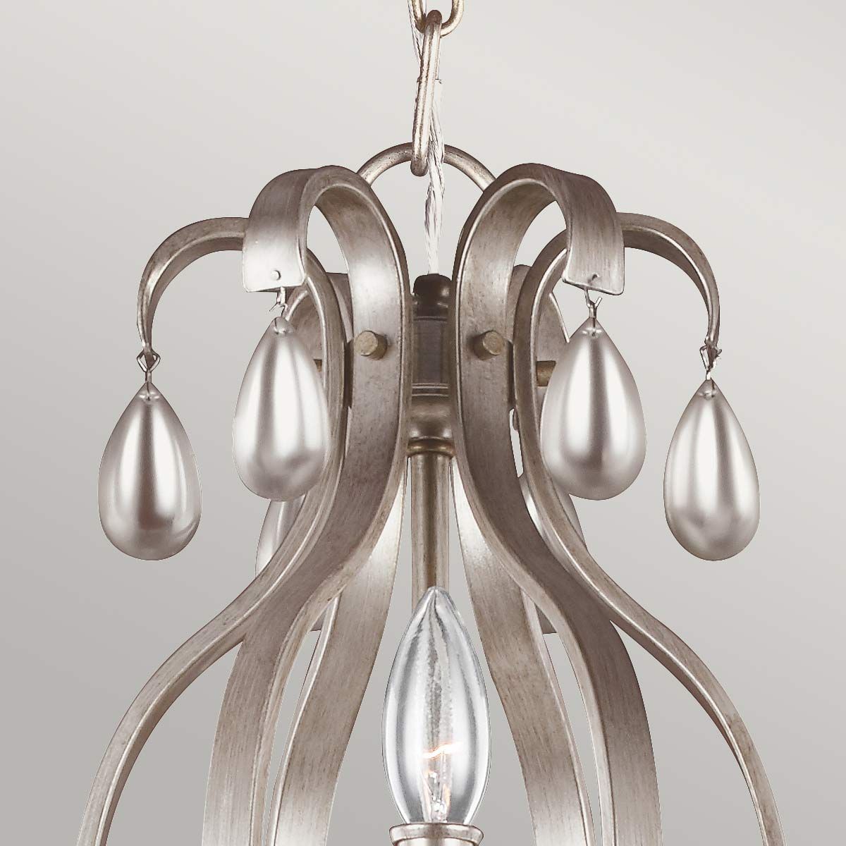 Feiss DeWitt 9 Light Chandelier - Sunrise Silver