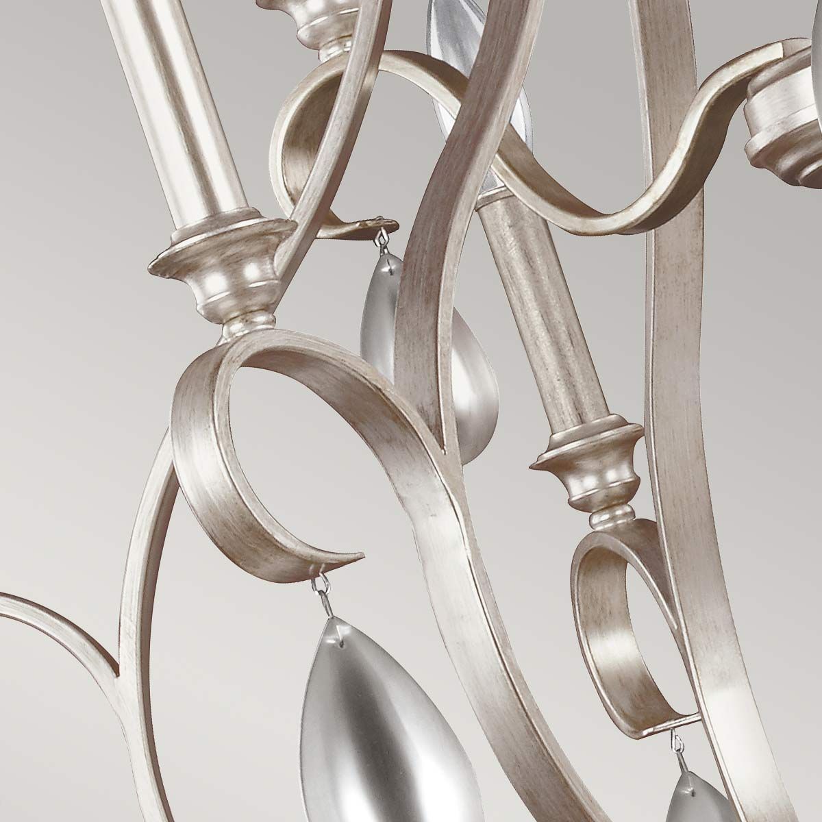 Feiss DeWitt 9 Light Chandelier - Sunrise Silver