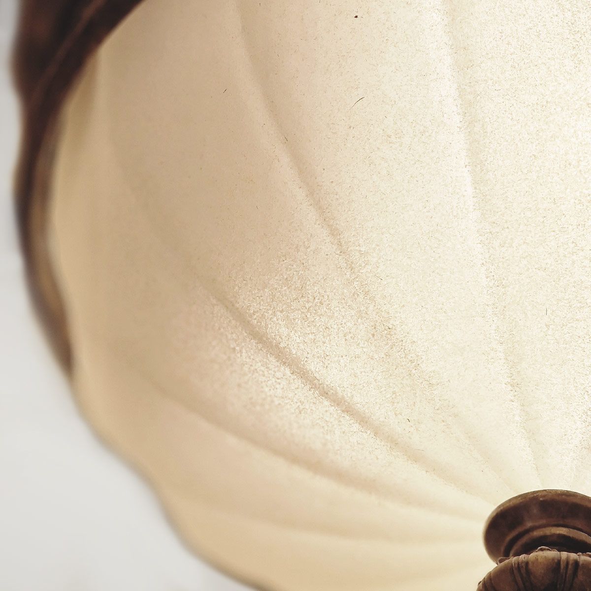 Feiss Drawing Room Rounded 3 Light Flush Fitting - Walnut