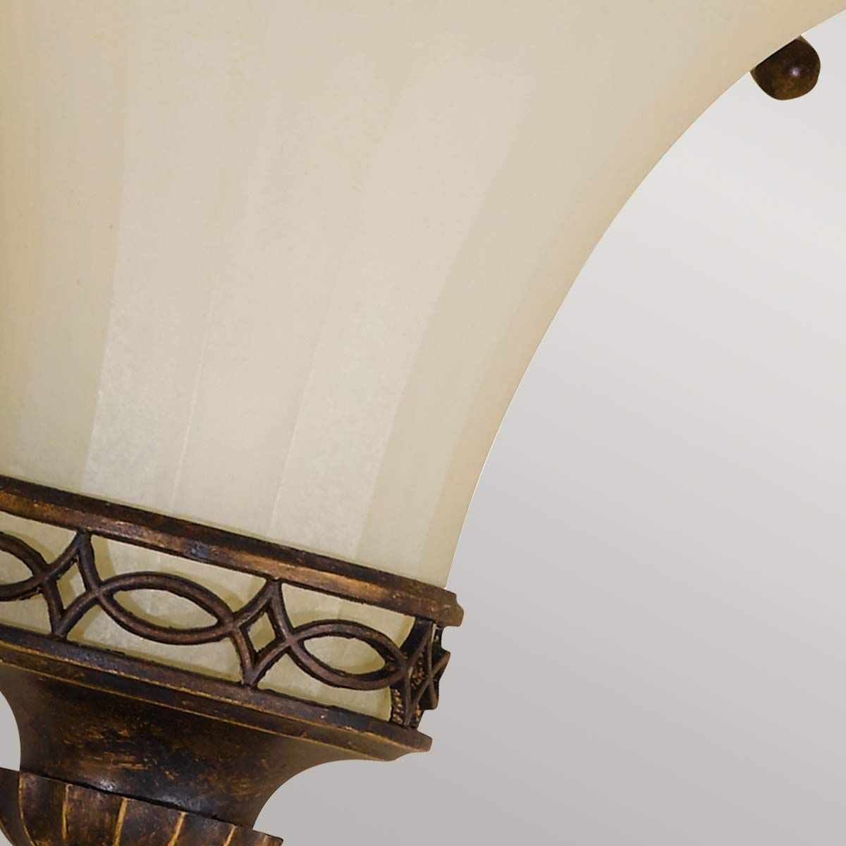 Feiss Drawing Room Conical Single Wall Uplighter - Walnut