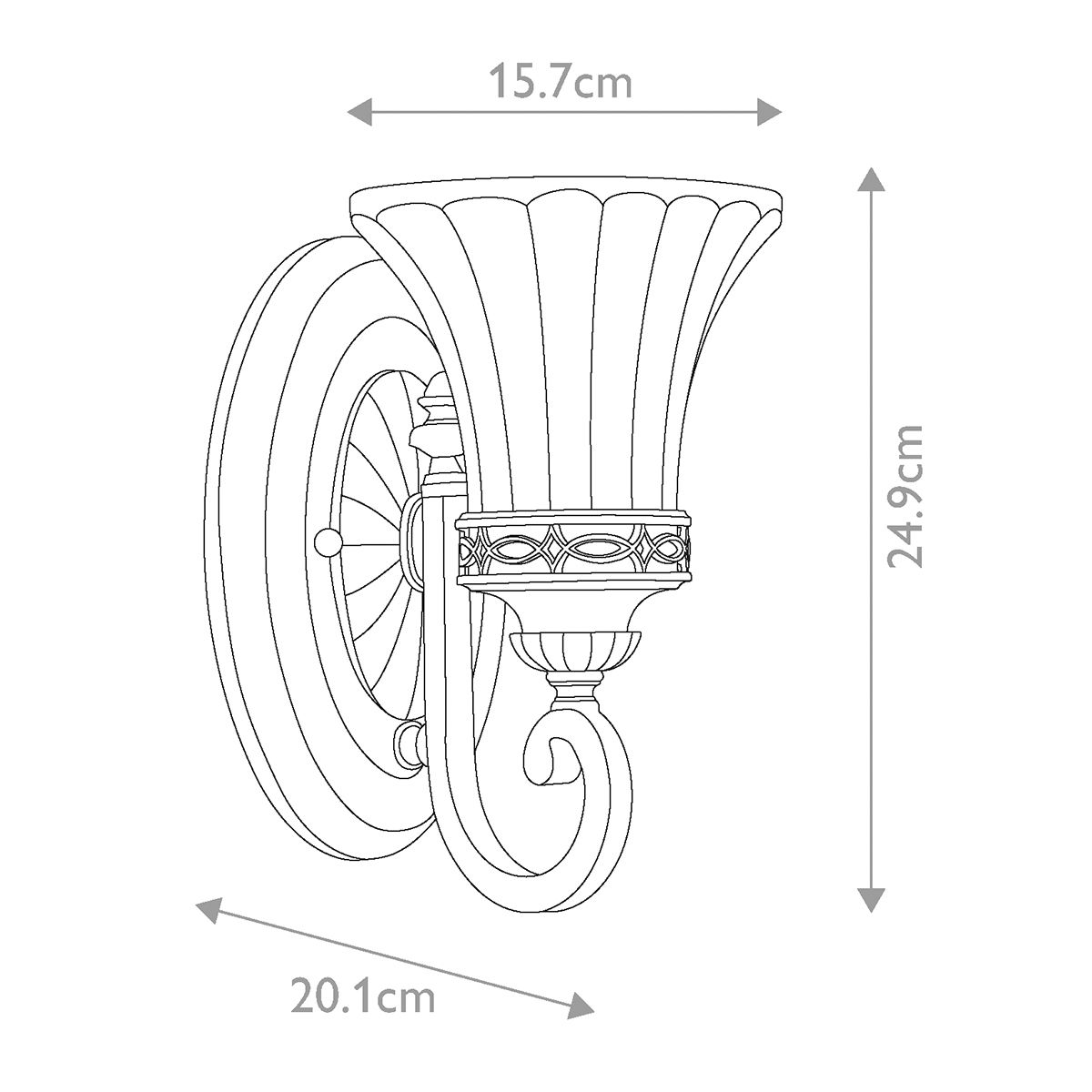 Feiss Drawing Room Single Wall Light - Walnut
