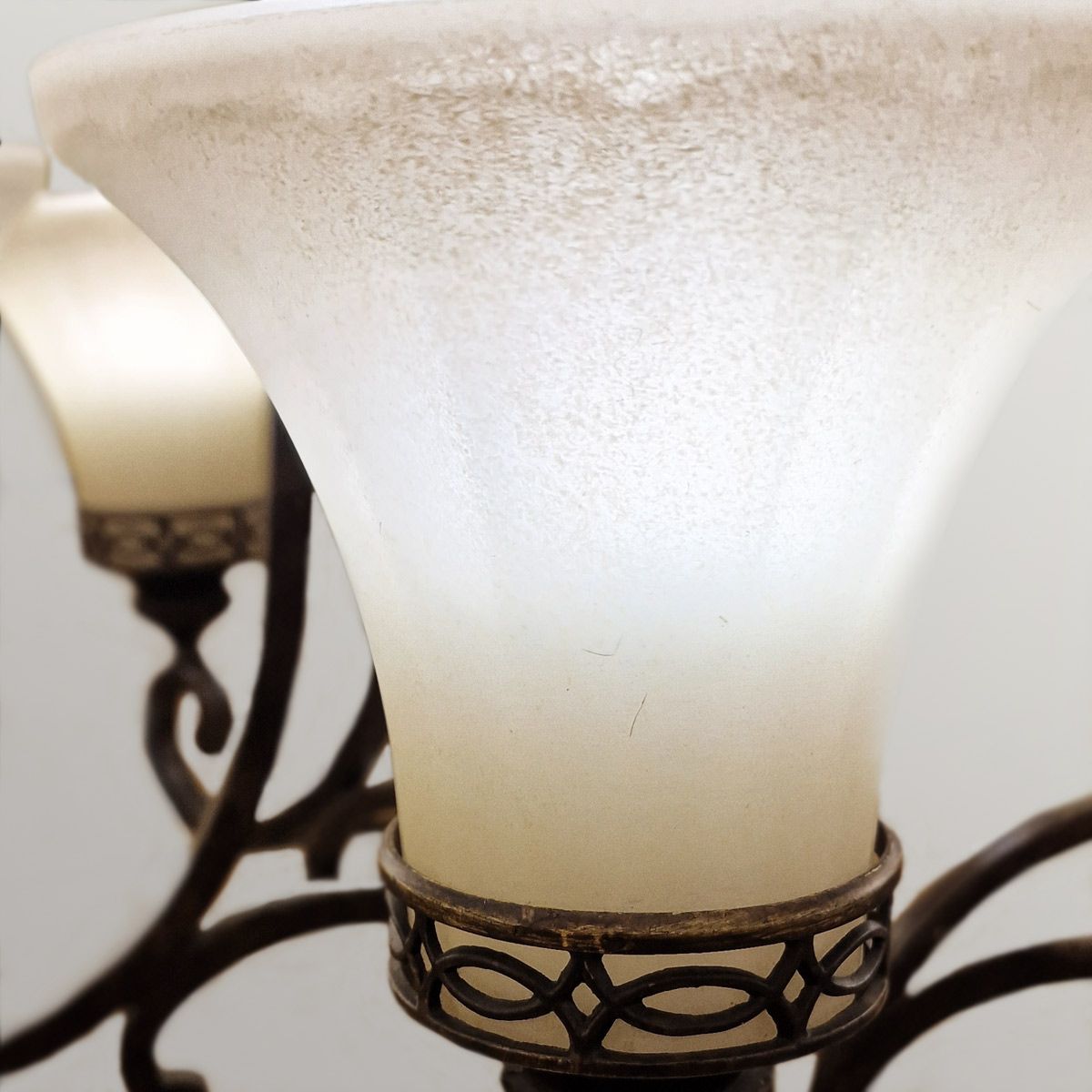 Feiss Drawing Room 6 Light Chandelier - Walnut