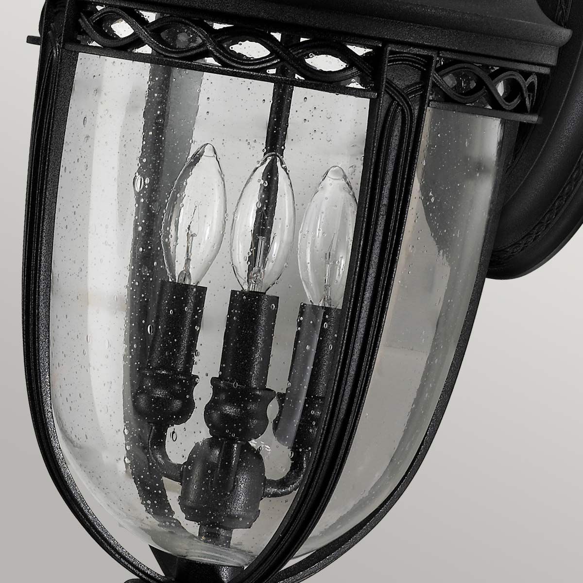 Feiss English Bridle 3 Light Large Wall Lantern - Black