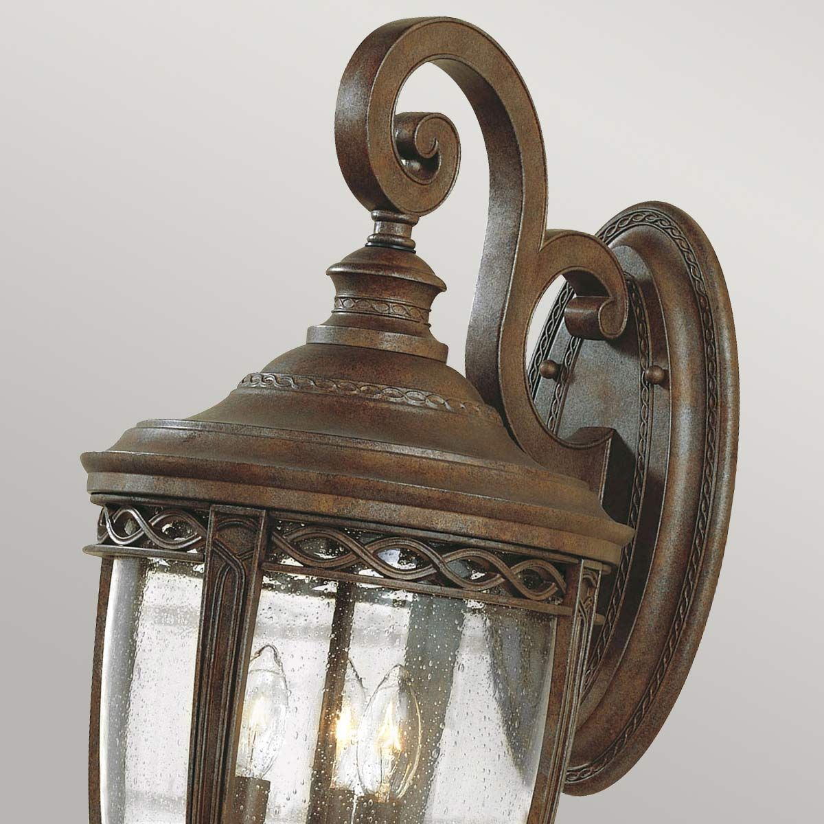 Feiss English Bridle 3 Light Large Wall Lantern - British Bronze