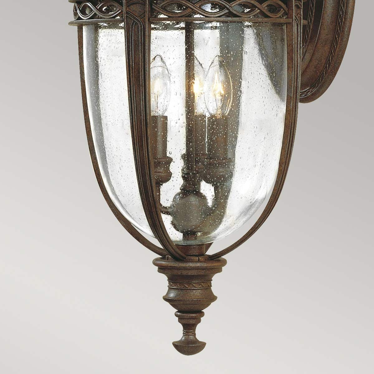 Feiss English Bridle 3 Light Large Wall Lantern - British Bronze