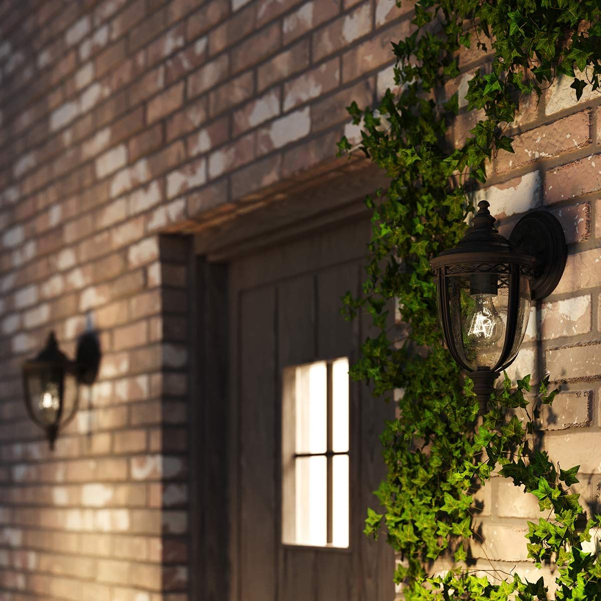 Feiss English Bridle Single Small Wall Lantern - Black
