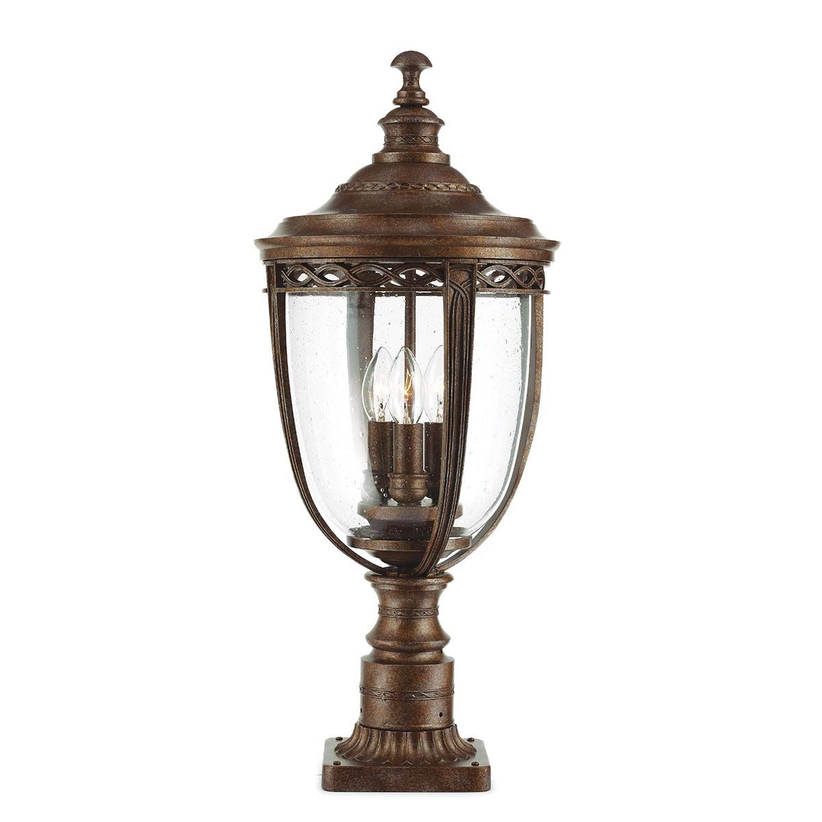 Feiss English Bridle 3 Light Large Pedestal - British Bronze