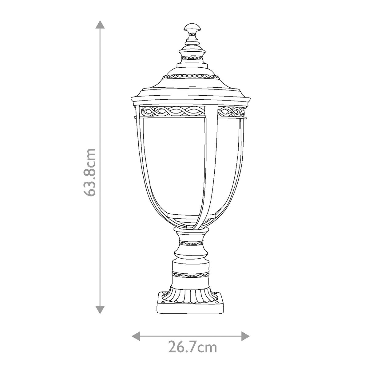 Feiss English Bridle 3 Light Large Pedestal - British Bronze