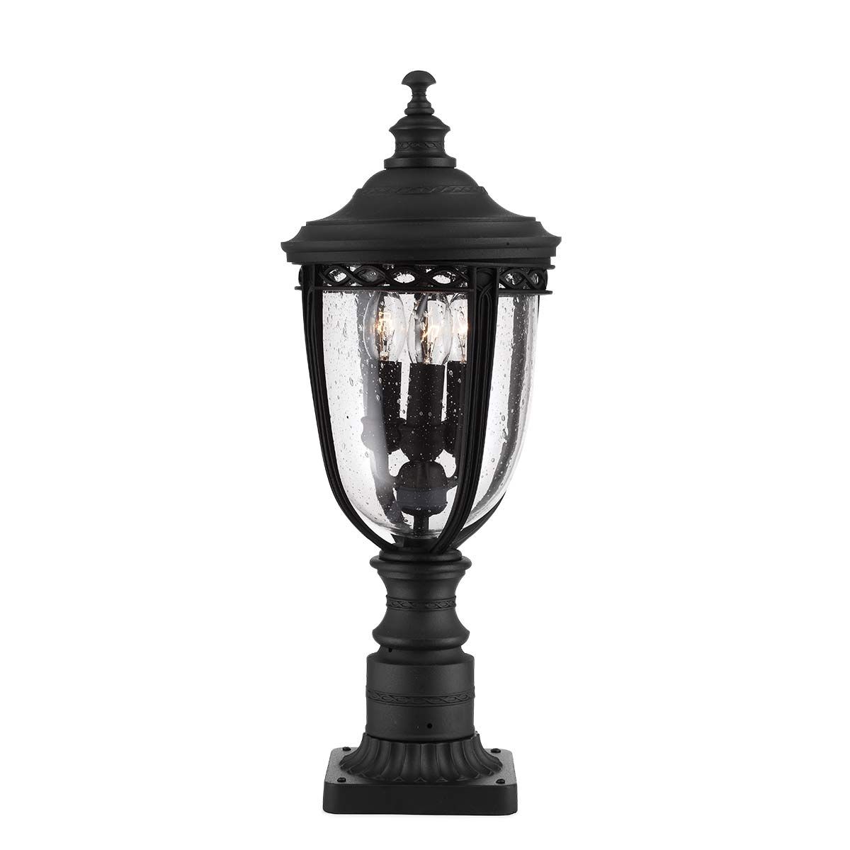 Feiss English Bridle 3 Light Medium Pedestal - Black