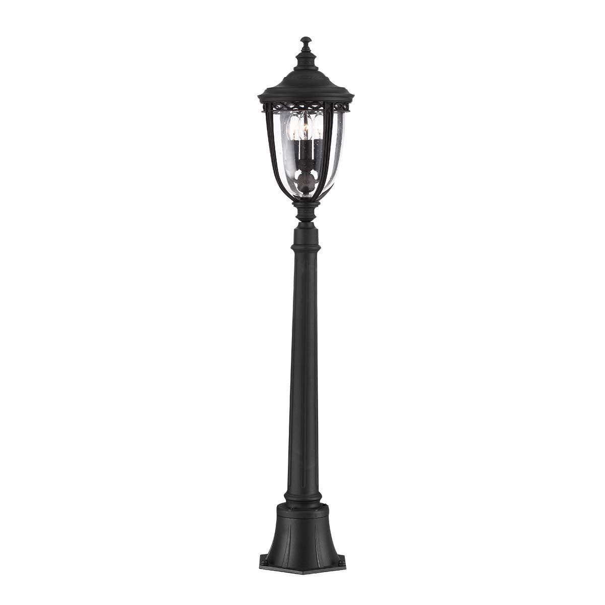 Feiss English Bridle 3 Light Medium Pillar Lantern - Black