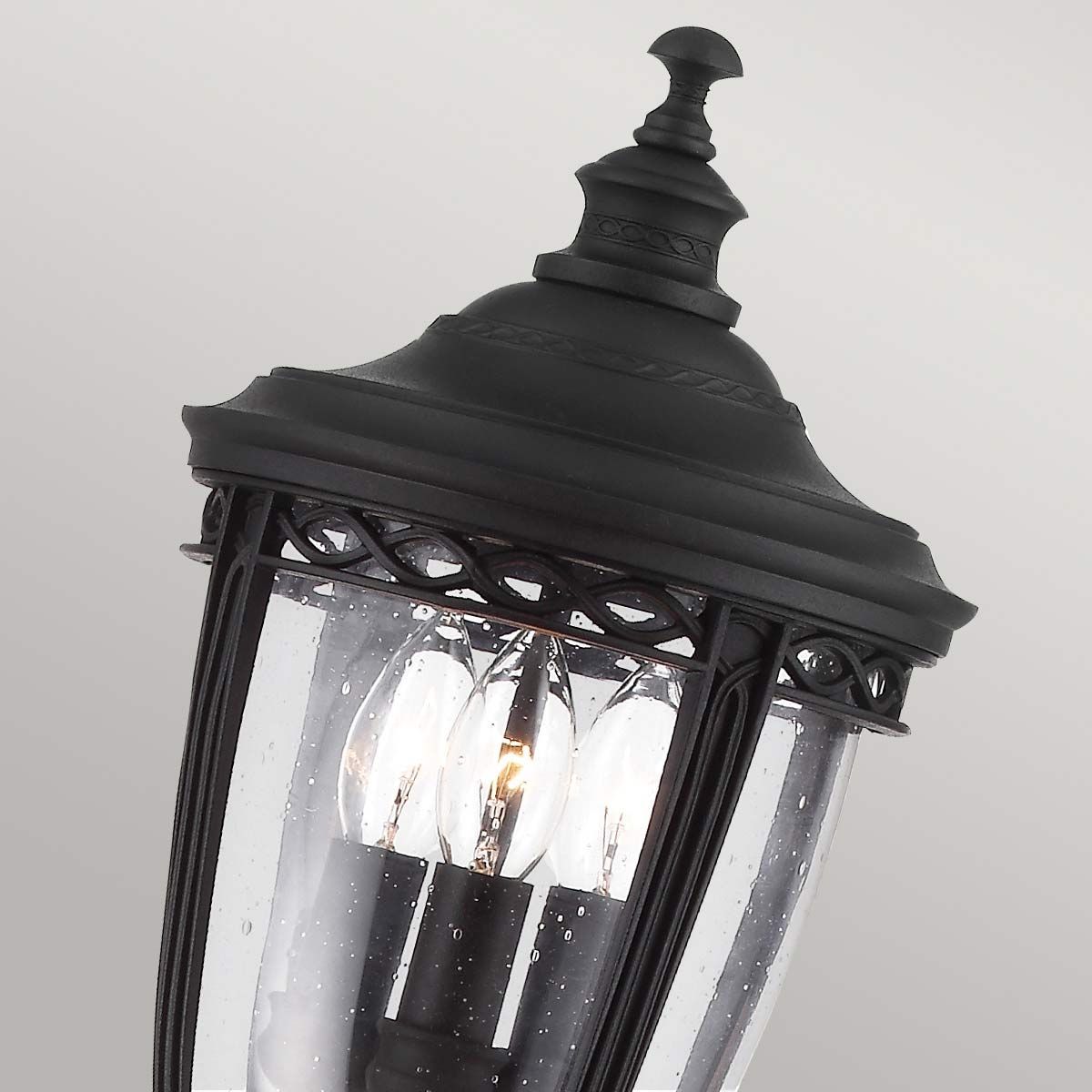 Feiss English Bridle 3 Light Medium Pillar Lantern - Black