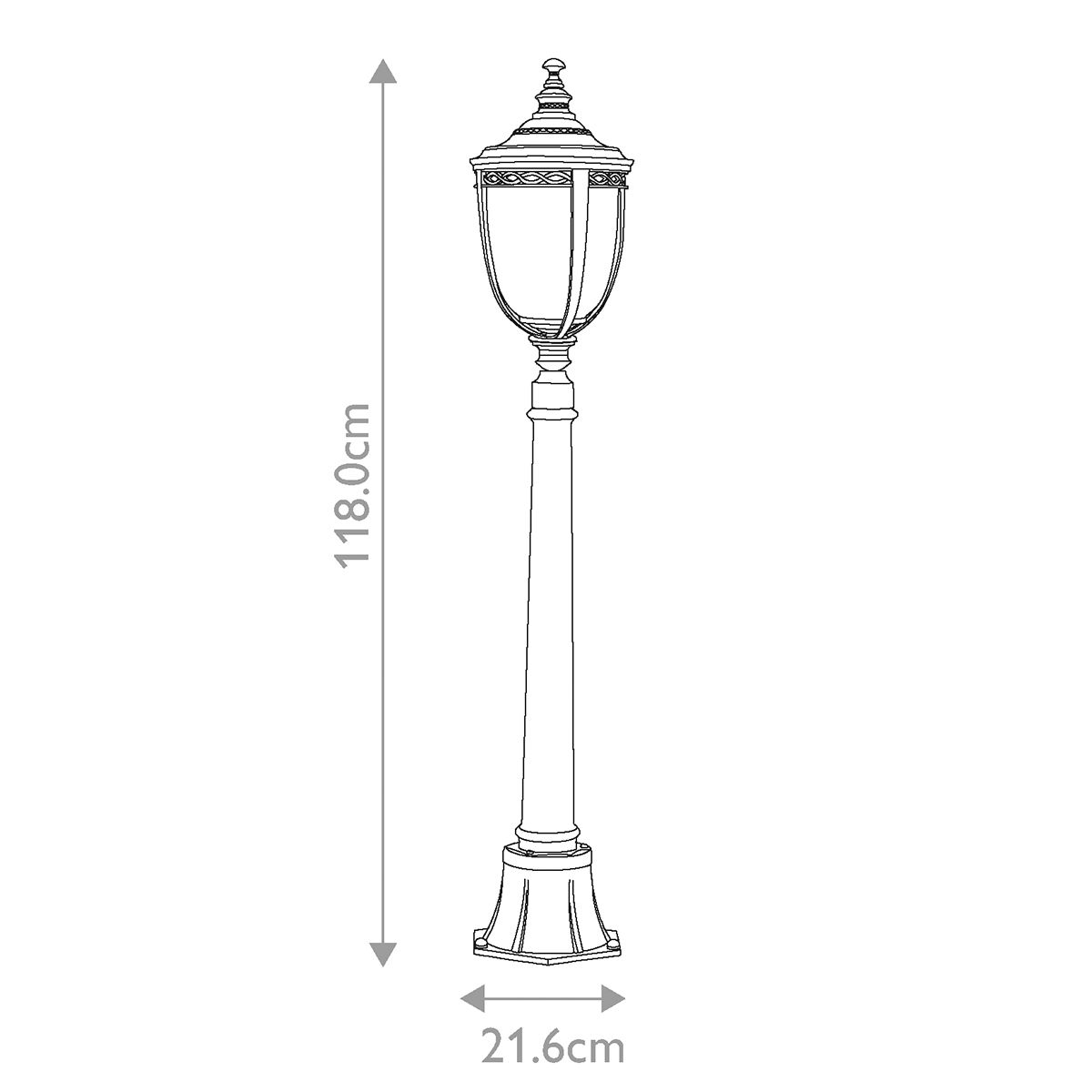 Feiss English Bridle 3 Light Medium Pillar Lantern - British Bronze