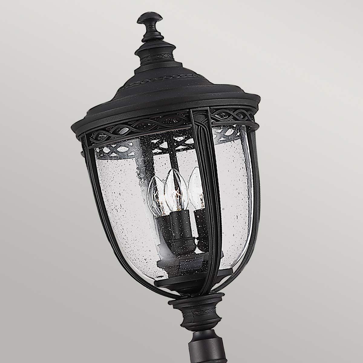 Feiss English Bridle 3 Light Large Lamp Post - Black