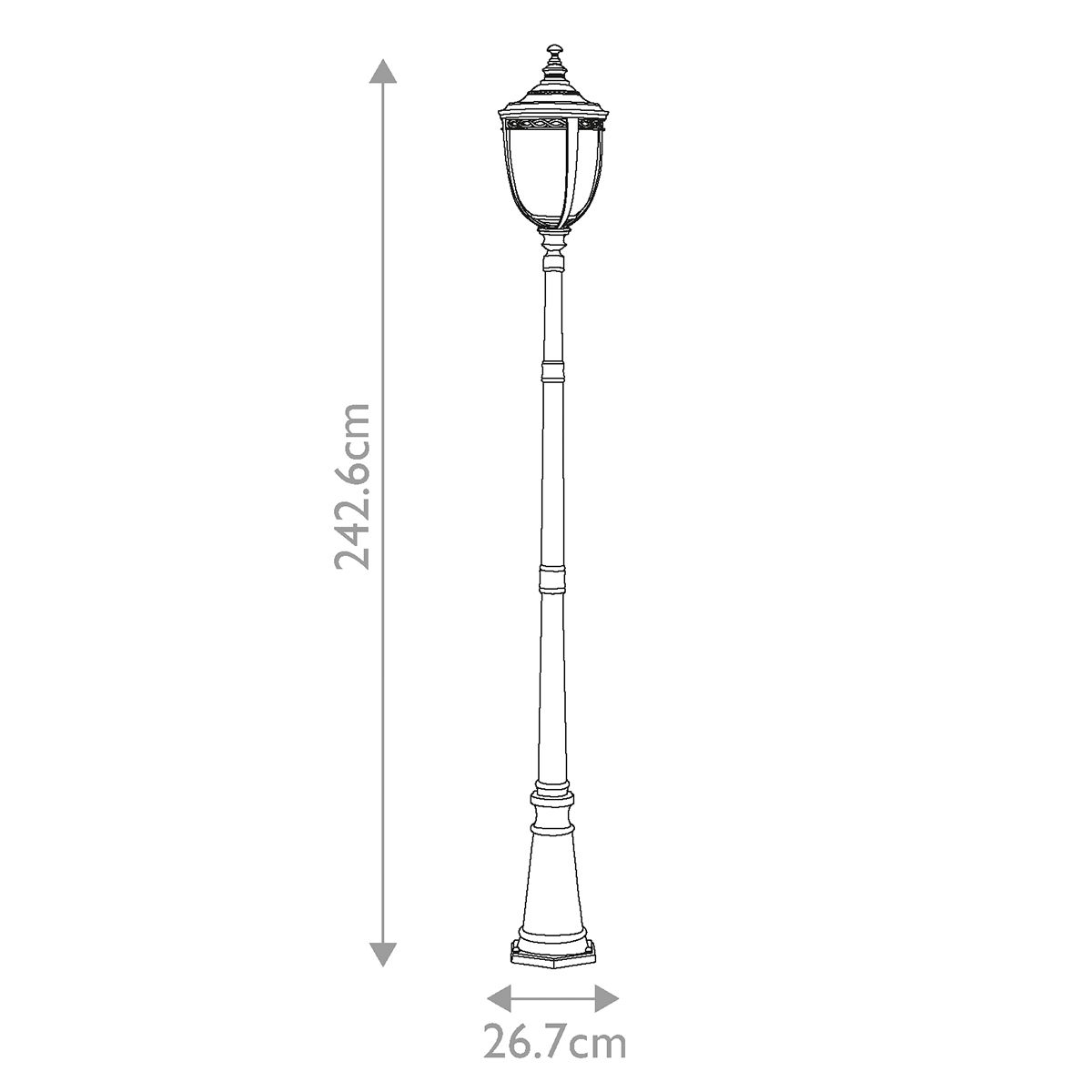 Feiss English Bridle 3 Light Large Lamp Post - British Bronze