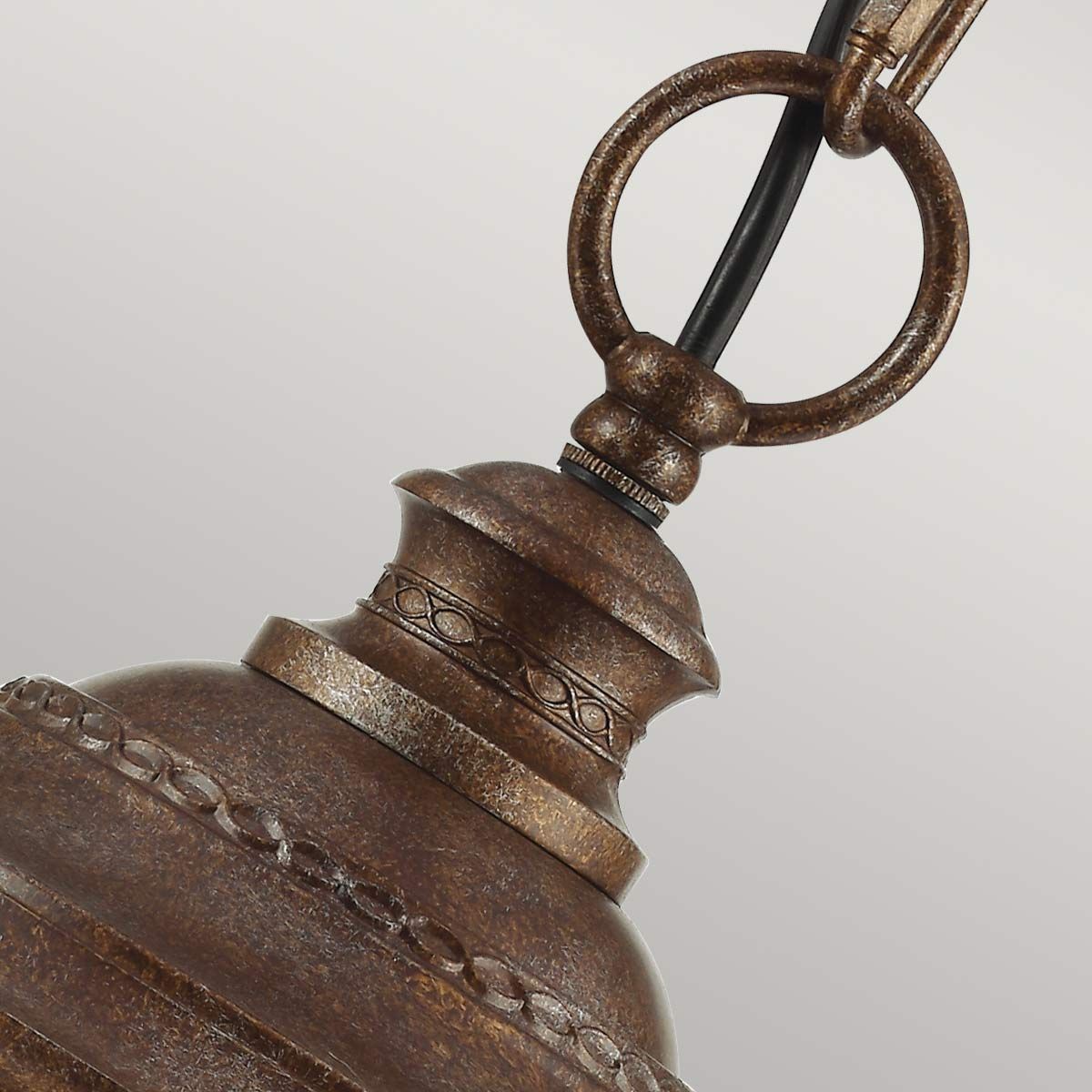 Feiss English Bridle 3 Light Large Chain Lantern - British Bronze