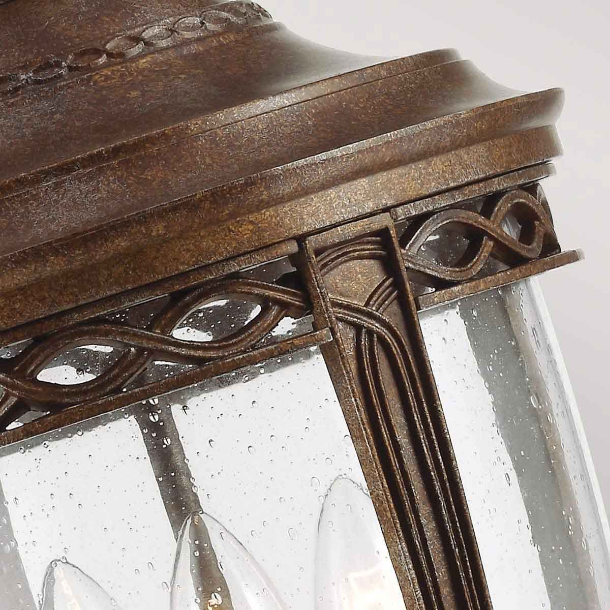 Feiss English Bridle 3 Light Large Chain Lantern - British Bronze