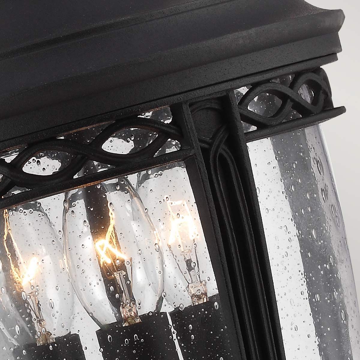 Feiss English Bridle 3 Light Medium Chain Lantern - Black