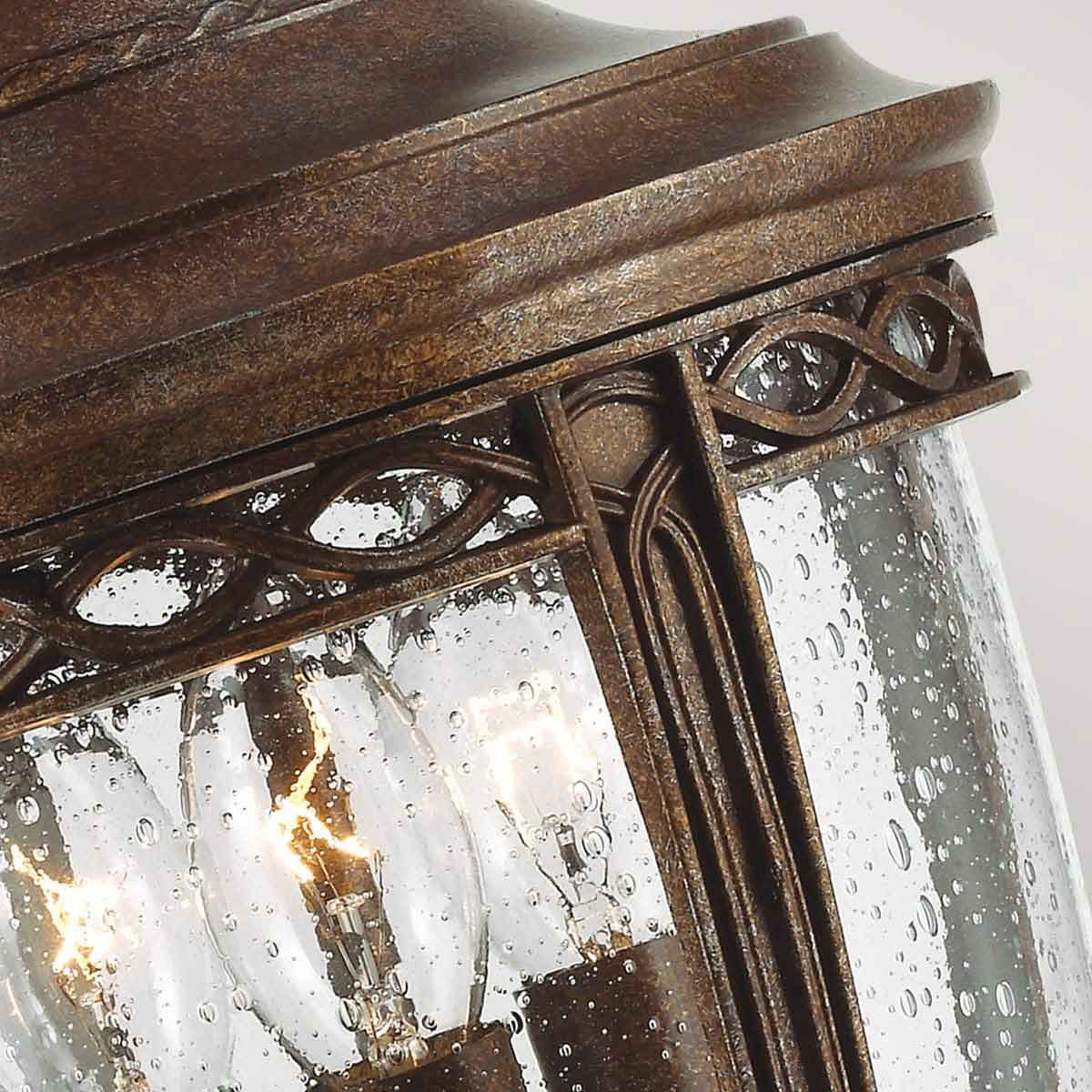 Feiss English Bridle 3 Light Medium Chain Lantern - British Bronze