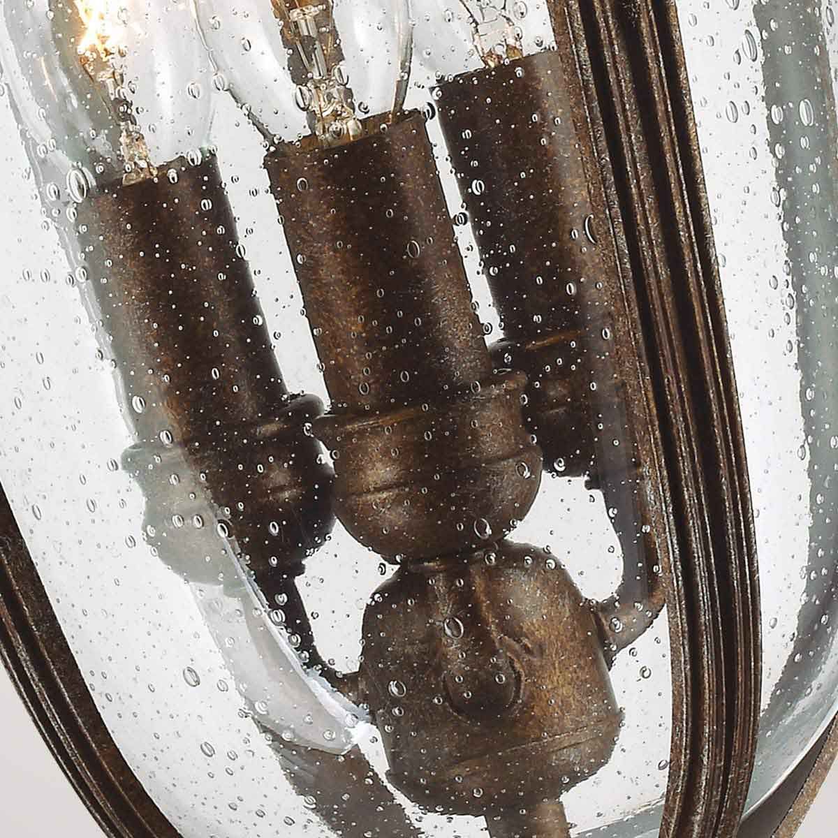 Feiss English Bridle 3 Light Medium Chain Lantern - British Bronze