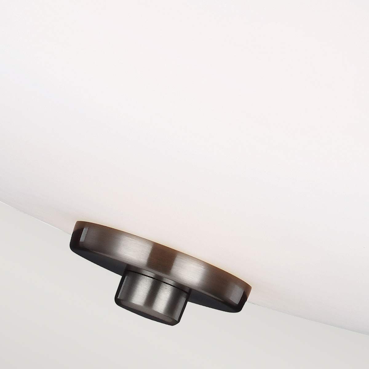 Feiss Evington 2 Light Semi-Flush Fitting - Satin Nickel
