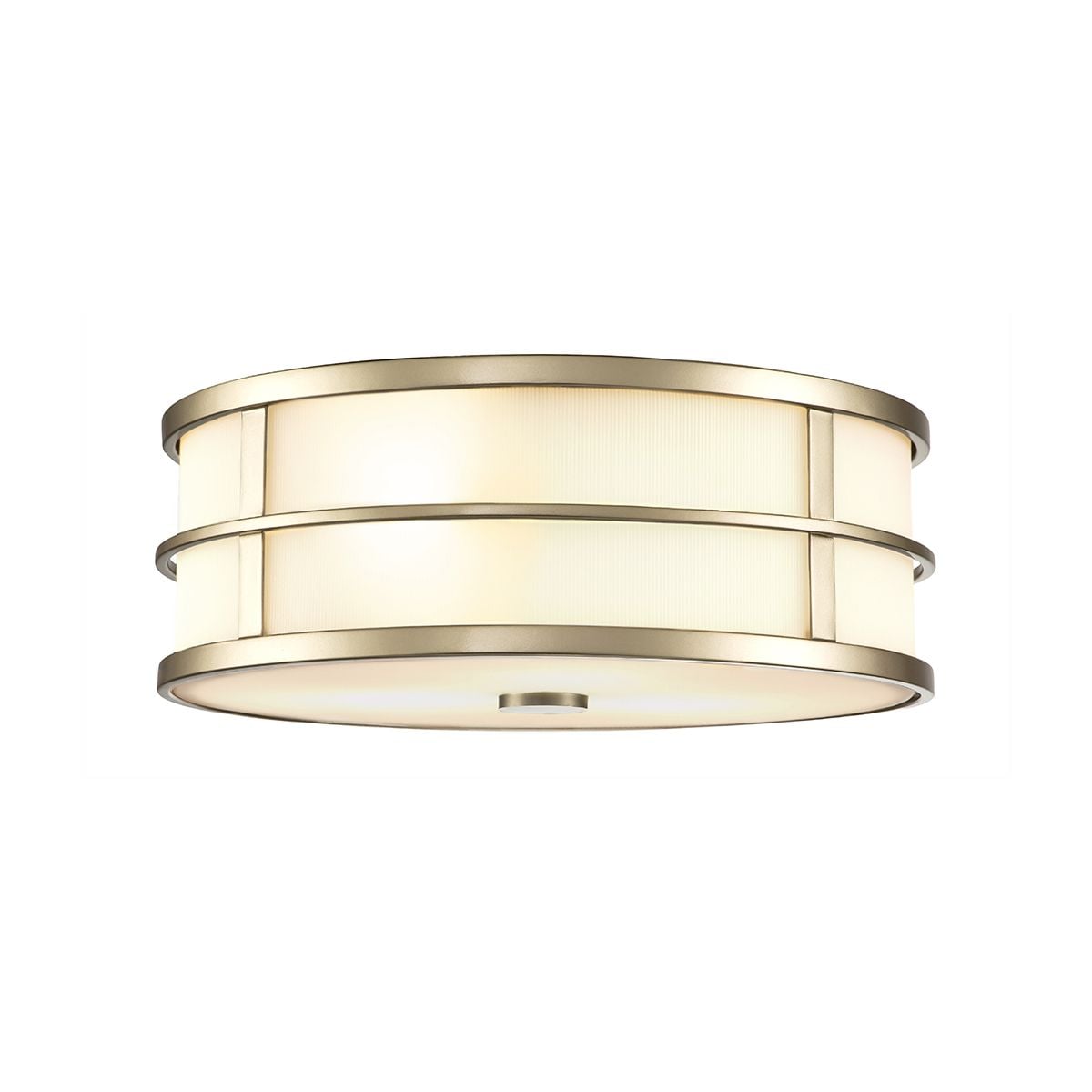 Feiss Fusion 3 Light Flush Mount - Painted Natural Brass