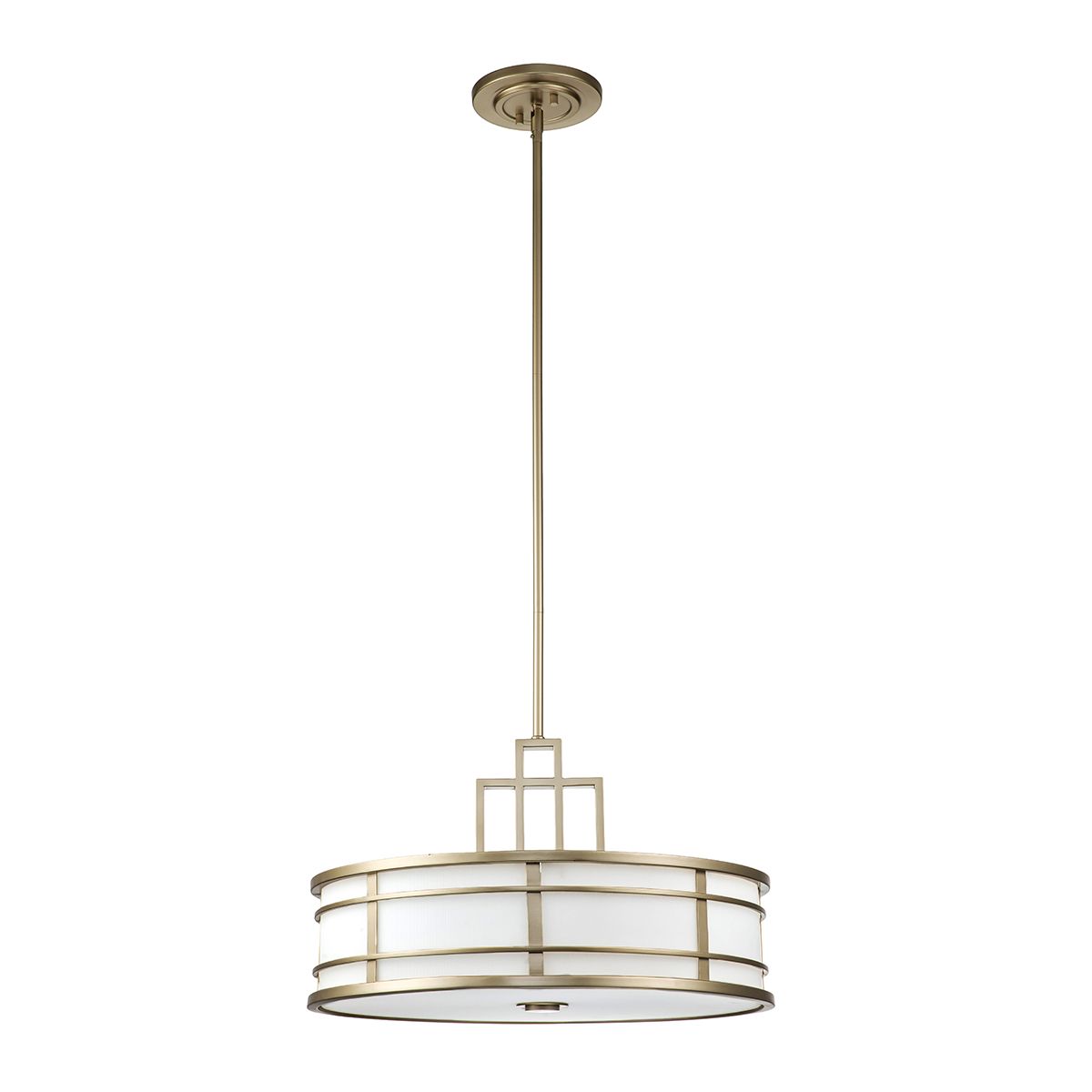 Feiss Fusion 3 Light Large Pendant - Painted Natural Brass
