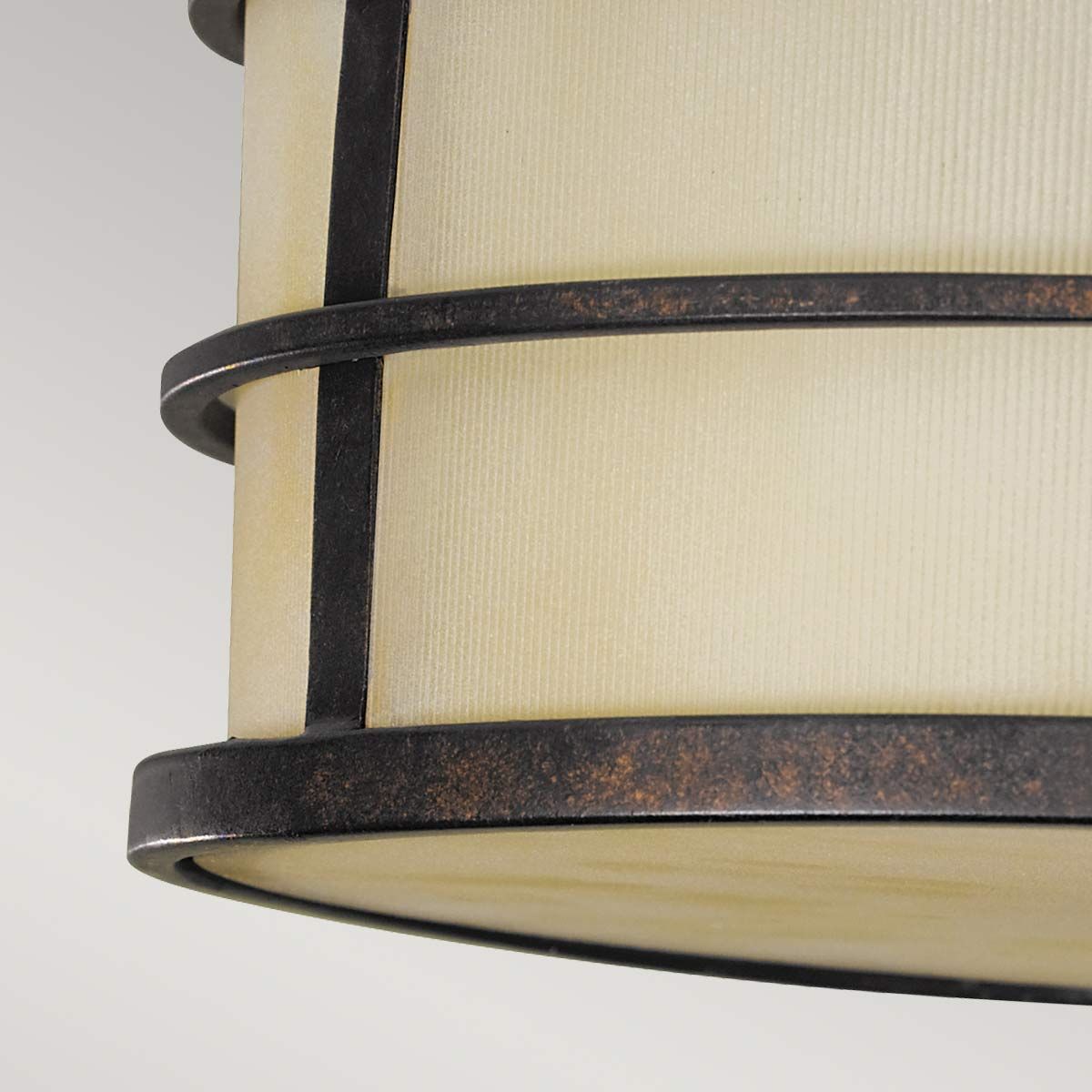 Feiss Fusion 3 Light Semi-Flush Fitting - Grecian Bronze