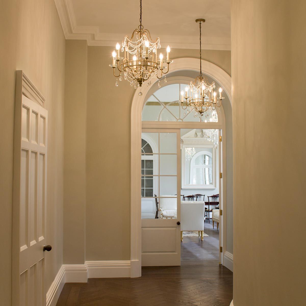Feiss Gianna 4 Light Chandelier - Gilded Silver