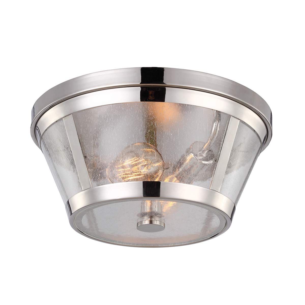 Feiss Harrow 2 Light Flush Fitting - Polished Nickel